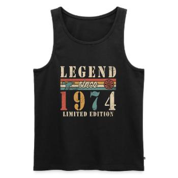 LIMITED EDITION 1974 DARTS 50. GEBURTSTAG - Männer Premium Bio Tank Top - Schwarz - Vorne - Michal (187cm)