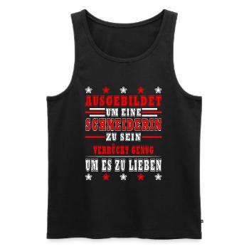 Schneiderin Näherin Nähmaschine Geschenk - Männer Premium Bio Tank Top - Schwarz - Vorne - Michal (187cm)