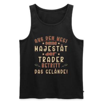 Traden Spruch Finanzen - Männer Premium Bio Tank Top - Schwarz - Vorne - AI Model Male 178 light (178cm)