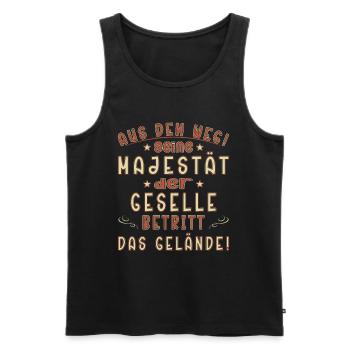 Geselle Sprüche Lehrling Handwerk Gesellenprüfung - Männer Premium Bio Tank Top - Schwarz - Vorne - Michal (187cm)