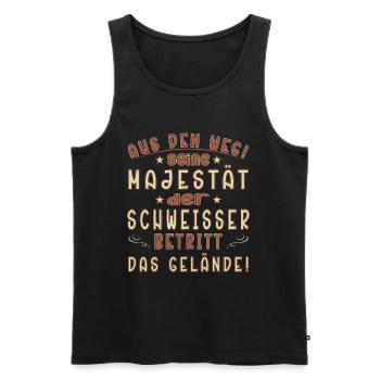 Schweissen Spruch Schweisser Beruf - Männer Premium Bio Tank Top - Schwarz - Vorne - Michal (187cm)