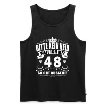 48 Geburtstag 48 Jahre Mann 48 jahre legende 48 - Männer Premium Bio Tank Top - Schwarz - Vorne - AI Model Male 178 light (178cm)