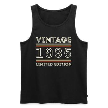 Vintage 1985 - Year 1985 Birthday Gift 1985 - Men's Premium Organic Tank Top - black - Front - Michal (187cm)