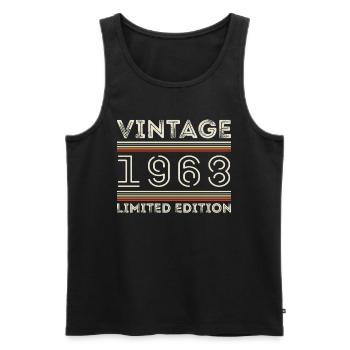 Vintage 1968 - Year 1968 Birthday Gift 1968 - Men's Premium Organic Tank Top - black - Front - Michal (187cm)