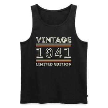 Jahrgang 1941 - Jahr 1941 Geburtstagsgeschenk 1941 - Männer Premium Bio Tank Top - Schwarz - Vorne - AI Model Male 178 light (178cm)