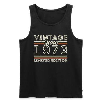 Juni 1973 Juni Geburtstagsgeschenk Juni 1973 - Männer Premium Bio Tank Top - Schwarz - Vorne - AI Model Male 178 light (178cm)