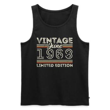 June 1968 June Birthday Present June 1968 - Men's Premium Organic Tank Top - black - Front - Michal (187cm)