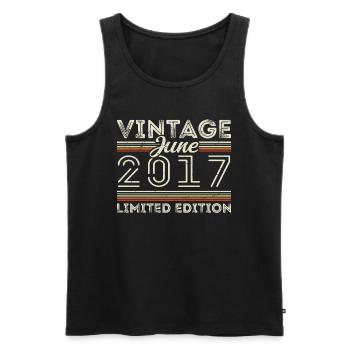 June 2017 June Birthday Gift June 2017 - Men's Premium Organic Tank Top - black - Front - Michal (187cm)