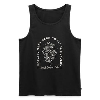 Dark Romance moralisch graue Romantasy Leser - Männer Premium Bio Tank Top - Schwarz - Vorne - AI Model Male 178 light (178cm)