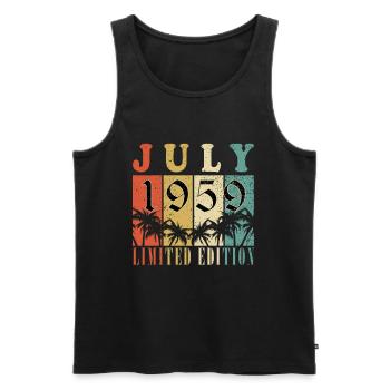 65th birthday 65 years July 1959 - Men's Premium Organic Tank Top - black - Front - Michal (187cm)