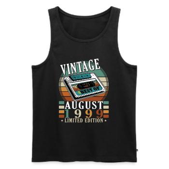 August 1999 August birthday 1999 August - Men's Premium Organic Tank Top - black - Front - Michal (187cm)