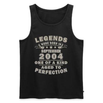 20th birthday 2004 Legendary since September 2004 - Men's Premium Organic Tank Top - black - Front - Michal (187cm)