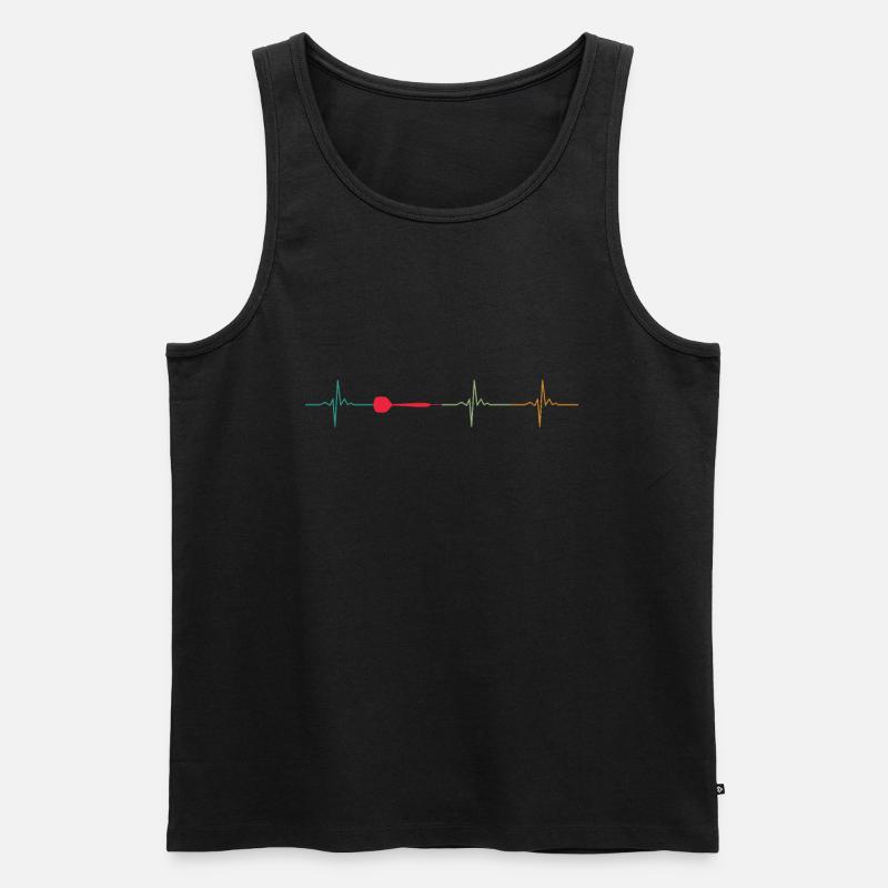 Dart Herfrequenz Herzschlag - Männer Premium Bio Tank Top - Schwarz