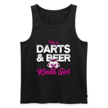 Darts & Bier Darten - Männer Premium Bio Tank Top - Schwarz - Vorne - Michal (187cm)