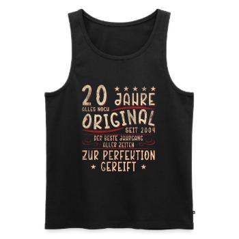 Cadeau d’anniversaire 20 ans - 20 ans - 20 ans - Débardeur bio Premium Homme - noir - Devant - AI Model Male 178 light (178cm)