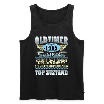 55th Birthday 55 Years Classic Car Gift 1969 - Men's Premium Organic Tank Top - black - Front - Michal (187cm)