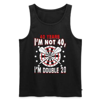 40th Birthday Darts - Men's Premium Organic Tank Top - black - Front - Michal (187cm)