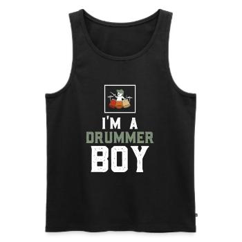 Schlagzeuger Geschenk Schlagzeug Spieler Drummer - Männer Premium Bio Tank Top - Schwarz - Vorne - Michal (187cm)