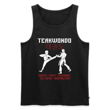 Taekwondo Arts Martiaux Dire Drôle - Débardeur bio Premium Homme - noir - Devant - Michal (187cm)