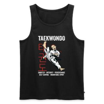 Taekwondo Girl Tae Kwon Do Martial Arts Gift - Men's Premium Organic Tank Top - black - Front - Michal (187cm)