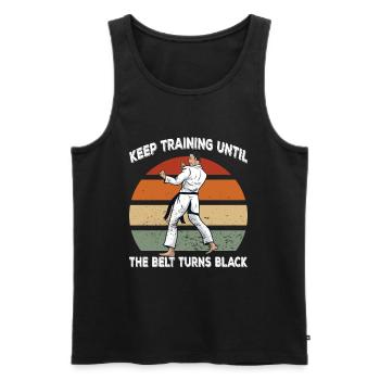 Black Belt Martial Arts - Men's Premium Organic Tank Top - black - Front - Michal (187cm)
