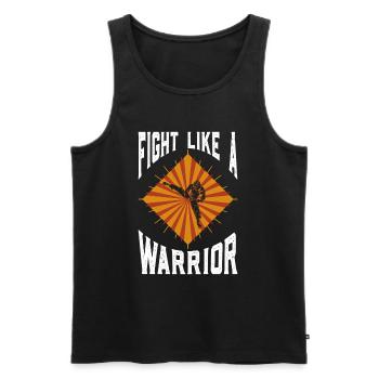 Boxen Boxer Kämpfer Kampf Spruch - Männer Premium Bio Tank Top - Schwarz - Vorne - AI Model Male 178 light (178cm)