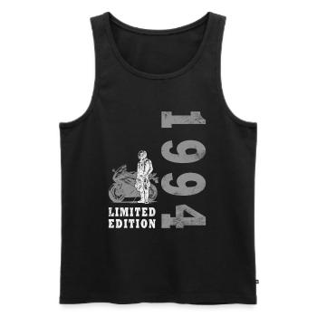 1994 Vintage Motorrad Biker Geburtstag Geboren 199 - Männer Premium Bio Tank Top - Schwarz - Vorne - Michal (187cm)