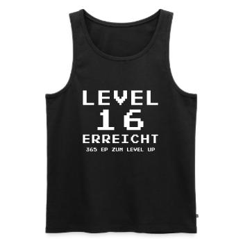 Niveau 16 Atteint 16e anniversaire Gamer Gaming - Débardeur bio Premium Homme - noir - Devant - Michal (187cm)