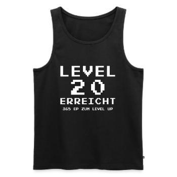 Level 20 Reached Gamer - Men's Premium Organic Tank Top - black - Front - Michal (187cm)