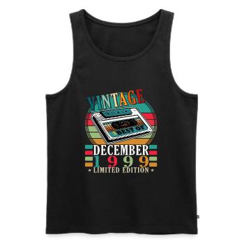 December 1999 - Great since December 1999 - Men's Premium Organic Tank Top - black - Front - Michal (187cm)