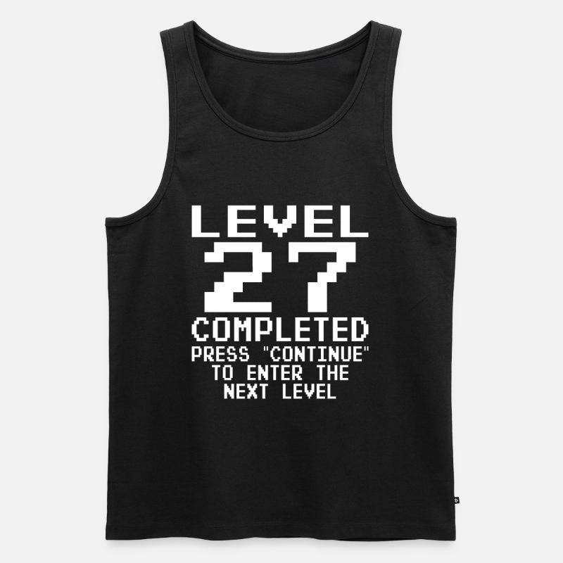 Level 27 Completed - Männer Premium Bio Tank Top - Schwarz