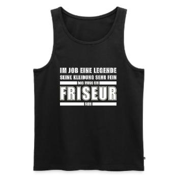Friseur Beruf - Männer Premium Bio Tank Top - Schwarz - Vorne - Michal (187cm)