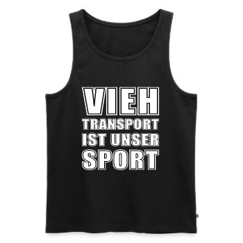 Viehtransport - Männer Premium Bio Tank Top - Schwarz - Vorne - Michal (187cm)
