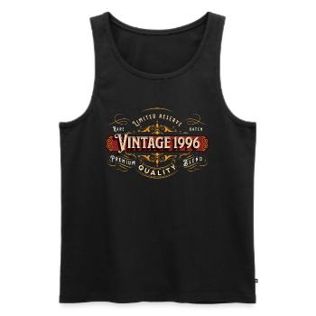 Vintage 1996 Premium Design Geschenkidee - Männer Premium Bio Tank Top - Schwarz - Vorne - AI Model Male 178 light (178cm)
