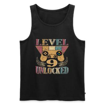 Chemise d’anniversaire de 9 ans Gamer Gamer 9. - Débardeur bio Premium Homme - noir - Devant - Michal (187cm)