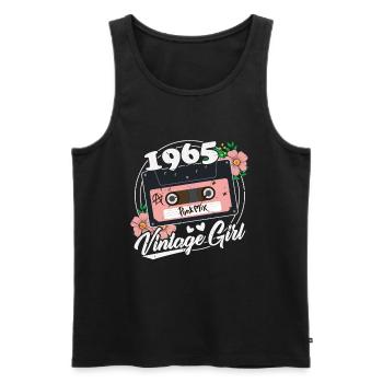 60 Jahre Vintage Frauen 1965 Geburtstag - Männer Premium Bio Tank Top - Schwarz - Vorne - Michal (187cm)