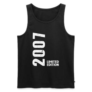 18 Jahre 2007 Geburtstagsgeschenk - Männer Premium Bio Tank Top - Schwarz - Vorne - AI Model Male 178 light (178cm)
