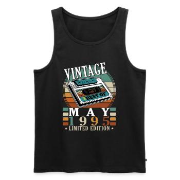 Born in May 1995 - Geburtstag - Geschenk - Männer Premium Bio Tank Top - Schwarz - Vorne - Michal (187cm)