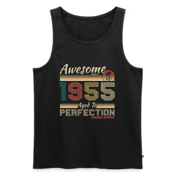 1955 Vintage Retro Jubiläumsgeschenk - Männer Premium Bio Tank Top - Schwarz - Vorne - AI Model Male 178 light (178cm)