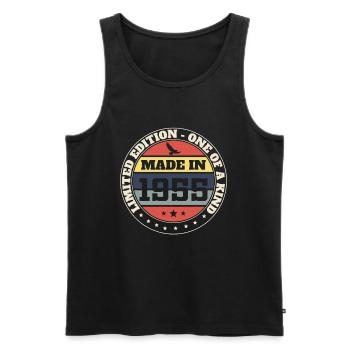 1955 Vintage Retro Jubiläumsgeschenk - Männer Premium Bio Tank Top - Schwarz - Vorne - AI Model Male 178 light (178cm)