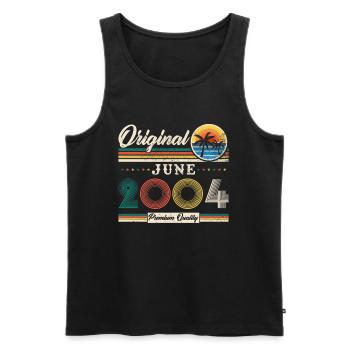 2004 Juni Vintage Retro Geburtstagsgeschenk - Männer Premium Bio Tank Top - Schwarz - Vorne - Michal (187cm)