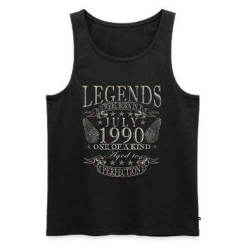 35ème anniversaire cadeau mari Original juillet 1990 - Débardeur bio Premium Homme - noir - Devant - Michal (187cm)