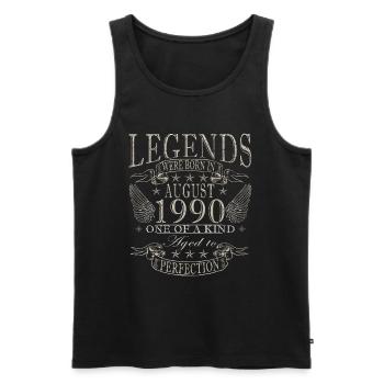 August 1990 Birthday August 1990 Vintage August - Men's Premium Organic Tank Top - black - Front - Michal (187cm)