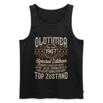 Oldtimer Baujahr Jahrgang 1967 Geburtstag Geschenk - Männer Premium Bio Tank Top - Schwarz - Vorne - Michal (187cm)