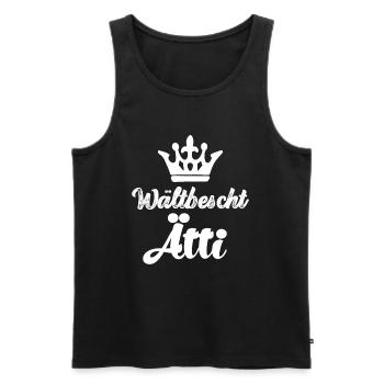 Wältbescht Ätti Schweiz Opa Schweizer Opi Großpapa - Männer Premium Bio Tank Top - Schwarz - Vorne - Michal (187cm)
