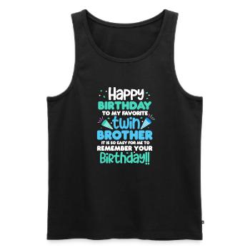 Big Brother Sibling Sister Gift - Men's Premium Organic Tank Top - black - Front - Michal (187cm)