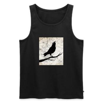 Raven - Men's Premium Organic Tank Top - black - Front - AI Model Male 178 light (178cm)