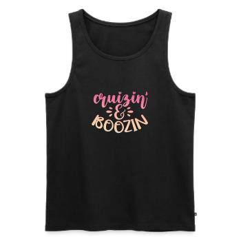 Kreuzfahrt - Männer Premium Bio Tank Top - Schwarz - Vorne - Michal (187cm)