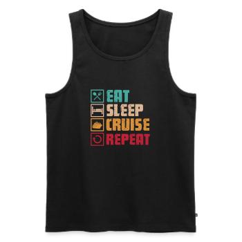 Cruise - Men's Premium Organic Tank Top - black - Front - AI Model Male 178 light (178cm)