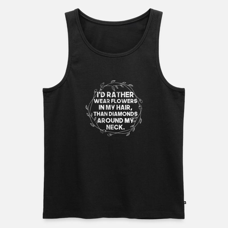 Hippie - Männer Premium Bio Tank Top - Schwarz
